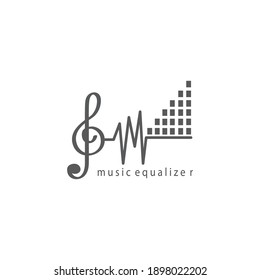 scale simple logo outline illustration equalizer vector design template