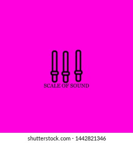 scale of sound icon sign signifier vector
