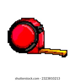 Maßstab-Maßstab für den Pixelart-Retro-Vektorgrafik des Spiels. Bitskalenband alte Vintage-Illustration