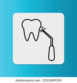 Scale Teeth icon. Editable stroke. Vector illustration