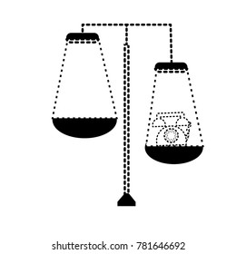 scale and telephone icon
