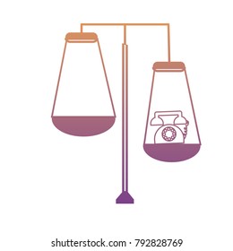 scale and telephone icon