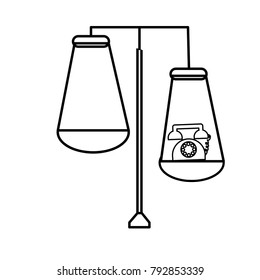 scale and telephone icon