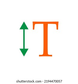 scale text icon. Can be used for web, logo, mobile app, UI, UX on white background