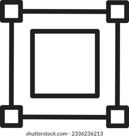 Scale Text Write Outline Icon