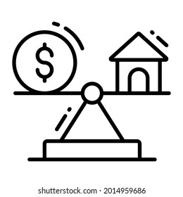 Scale trendy icon, line style isolated on white background. Symbol for your web site design, logo, app, UI.
