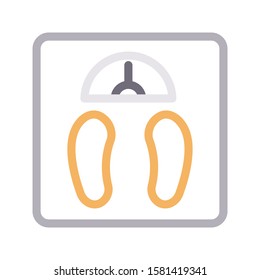 scale vector color line icon 