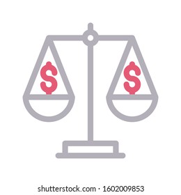 scale vector color line icon 
