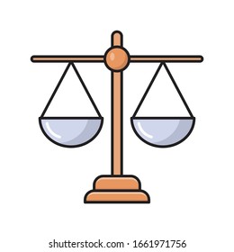 scale vector flat color icon 