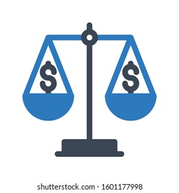 scale vector glyph color icon 