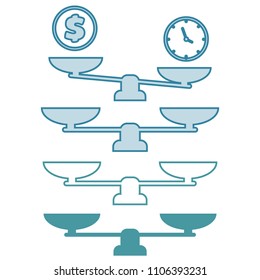 Scale vector icon. balance vector illustration