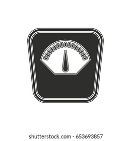 Scale vector icon. Black illustration isolated on white background for graphic and web design.