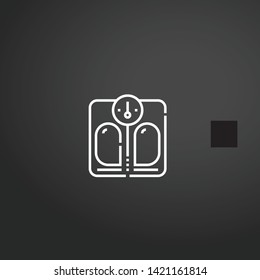 Scale vector icon. Scale concept stroke symbol design. Thin graphic elements vector illustration, outline pattern for your web site design, logo, UI. EPS 10.