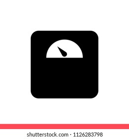 Scale vector icon, justice symbol. Simple, flat design for web or mobile app