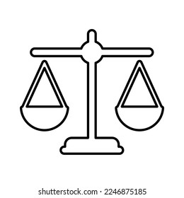 Scale Vector Icon In Line Style