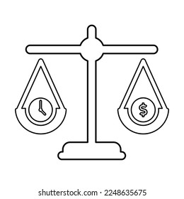 Scale Vector Icon In Line Style