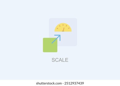 Icono de Vector de escala o ilustración de logotipo