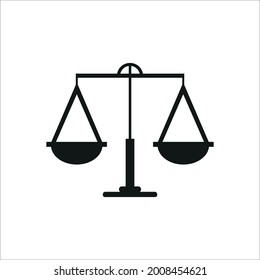 Scale vector icon set. Justice symbol.