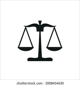 Scale vector icon set. Justice symbol.
