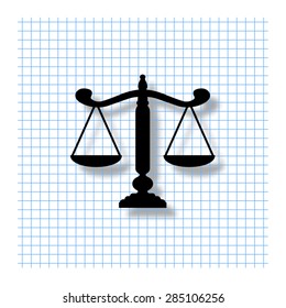 Scale - vector icon with shadow