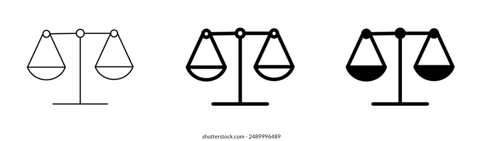 Escala: Vector. Símbolo de justicia.	