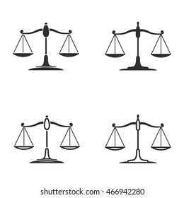 Scale vector icons set. Illustration isolated on white background for graphic and web design.