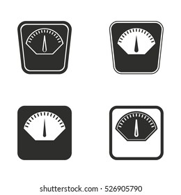 Scale vector icons set. Illustration isolated for graphic and web design.