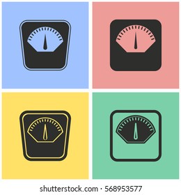Scale vector icons set. Illustration isolated for graphic and web design.