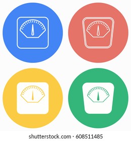 Scale vector icons set. Illustration isolated for graphic and web design.