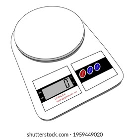 Scale vector illustration. Baking tools