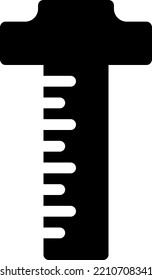 ilustración del vector de escala en un fondo transparente. Símbolos de calidad superior. Iconos vectoriales de glifos para diseño de conceptos y gráficos. 

