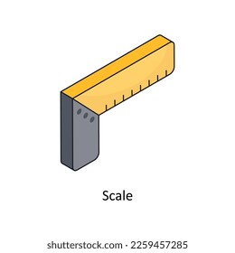 Scale Vector Isometric Filled Outline icon for your digital or print projects.