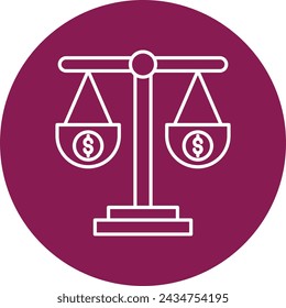 Scale Vector Line Circle Icon Design