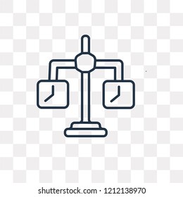 Scale vector outline icon isolated on transparent background, high quality linear Scale transparency concept can be used web and mobile