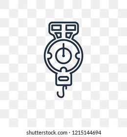 Scale vector outline icon isolated on transparent background, high quality linear Scale transparency concept can be used web and mobile