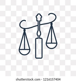 Scale vector outline icon isolated on transparent background, high quality linear Scale transparency concept can be used web and mobile