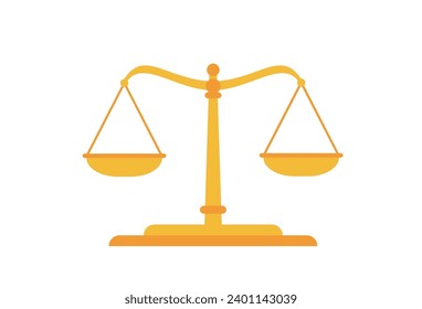 Scale vintage gold flat illustration icon design template