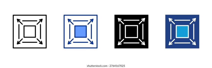 Scale Up web icon with multiple style collection