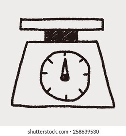 scale weight doodle drawing