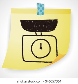 scale weight doodle drawing