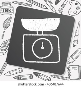 scale weight doodle drawing