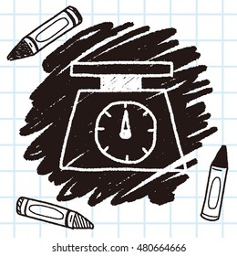 scale weight doodle drawing