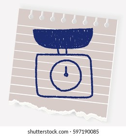 scale weight doodle drawing