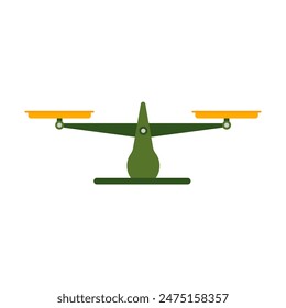 scale weight flat design vector illustration. Libra scale isolated on white background.