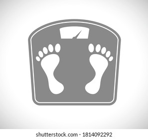 Skalengewicht mit Fuß-Konzeptsymbol