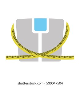 scale weight lose icon vector illustration design