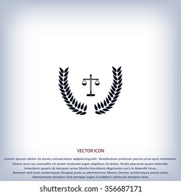 Scale and wheat icon