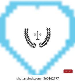 Scale and wheat icon