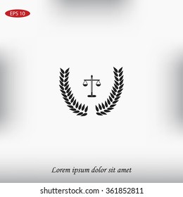 Scale and wheat icon