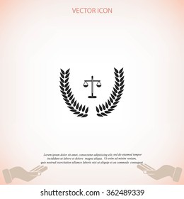 Scale and wheat icon